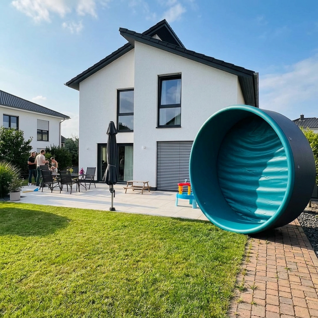 Acorn Marine Round Drop-Stitch Pool — 3 m Diameter