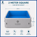 Square Drop-Stitch Pool – 2 x 2 meters