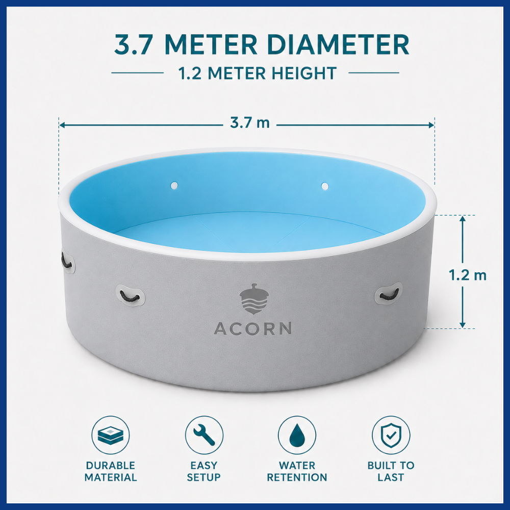 Round Drop-Stitch Pool – 3.7 Meter Diameter