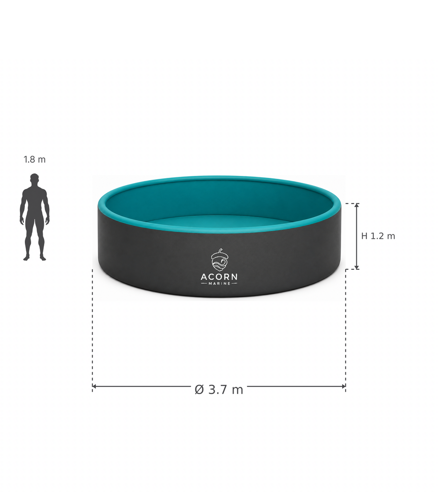 Acorn Marine Round Drop-Stitch Pool — 3.7 m Diameter
