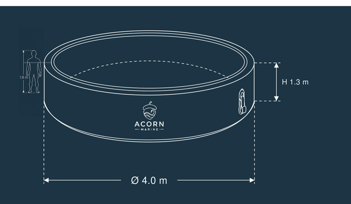 Ø 4.0 m × H 1.3 m