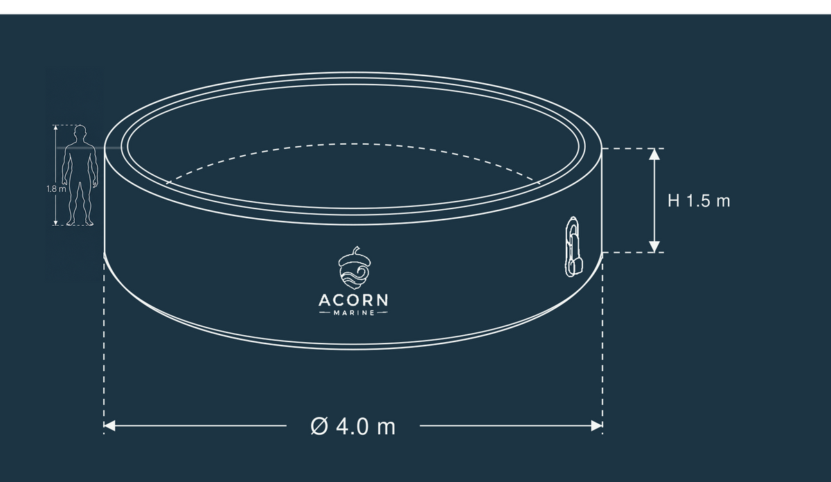 Ø 4.0 m × H 1.5 m