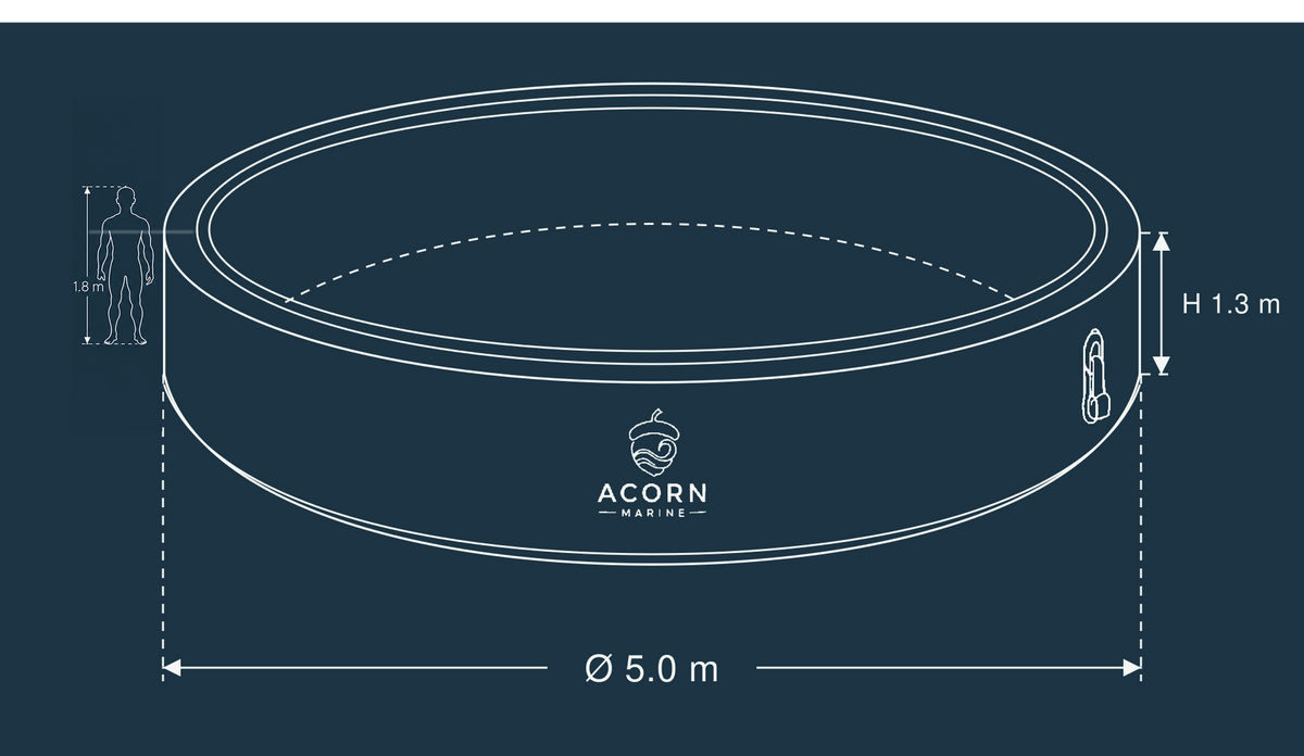 Ø 5.0 m × H 1.3 m